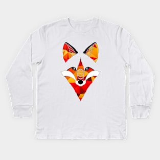 Fire Fox Kids Long Sleeve T-Shirt